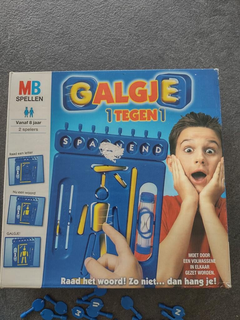 gezelschapsspel Galgje, Een of twee spelers, Ophalen, Zo goed als nieuw, MB spelen