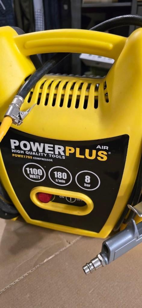 POWER-PLUS Compressor POWX1705 8 BAR, Ophalen, Nieuw, 6 tot 10 bar, Olievrij