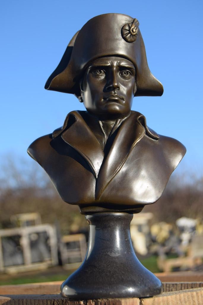 BUSTE DE NAPOLEON EN BRONZE SIGNE SUR SOCLE MARBRE, Antiquités & Art, Enlèvement ou Envoi, Bronze