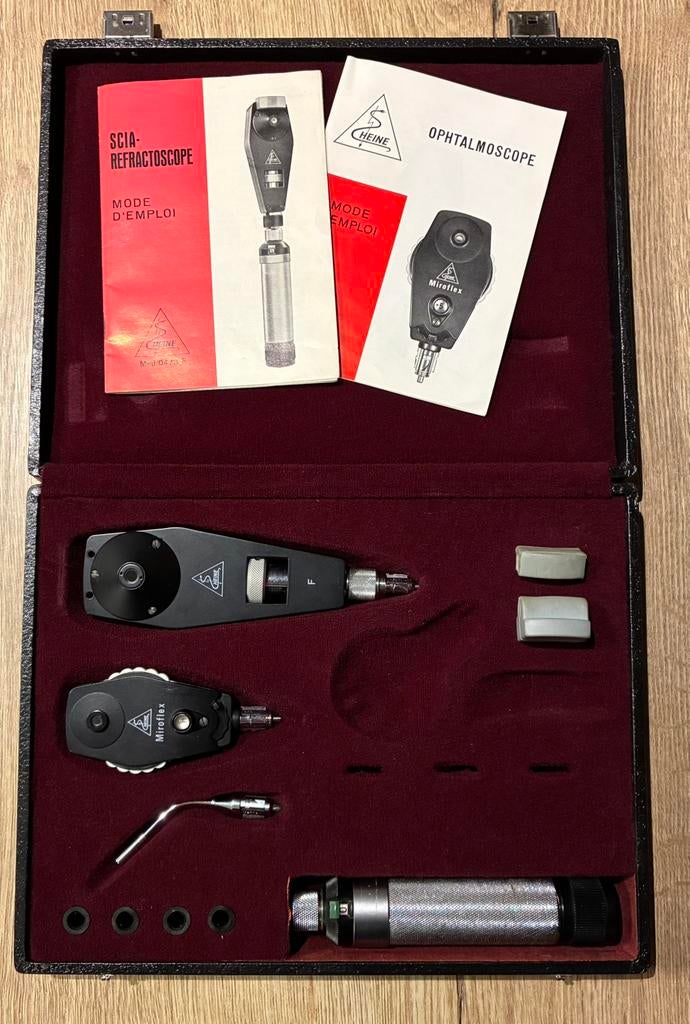 Ophtalmoscope HEINE vintage + Skiascope HEINE, Enlèvement, Utilisé