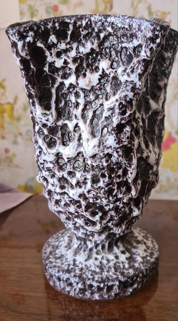 Vintage vase  barbotine en Valauris 30 cm, Antiek en Kunst, Antiek | Vazen, Ophalen