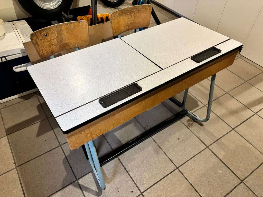 Vintage schoolbank jaren 60 lagere school retro, Enlèvement