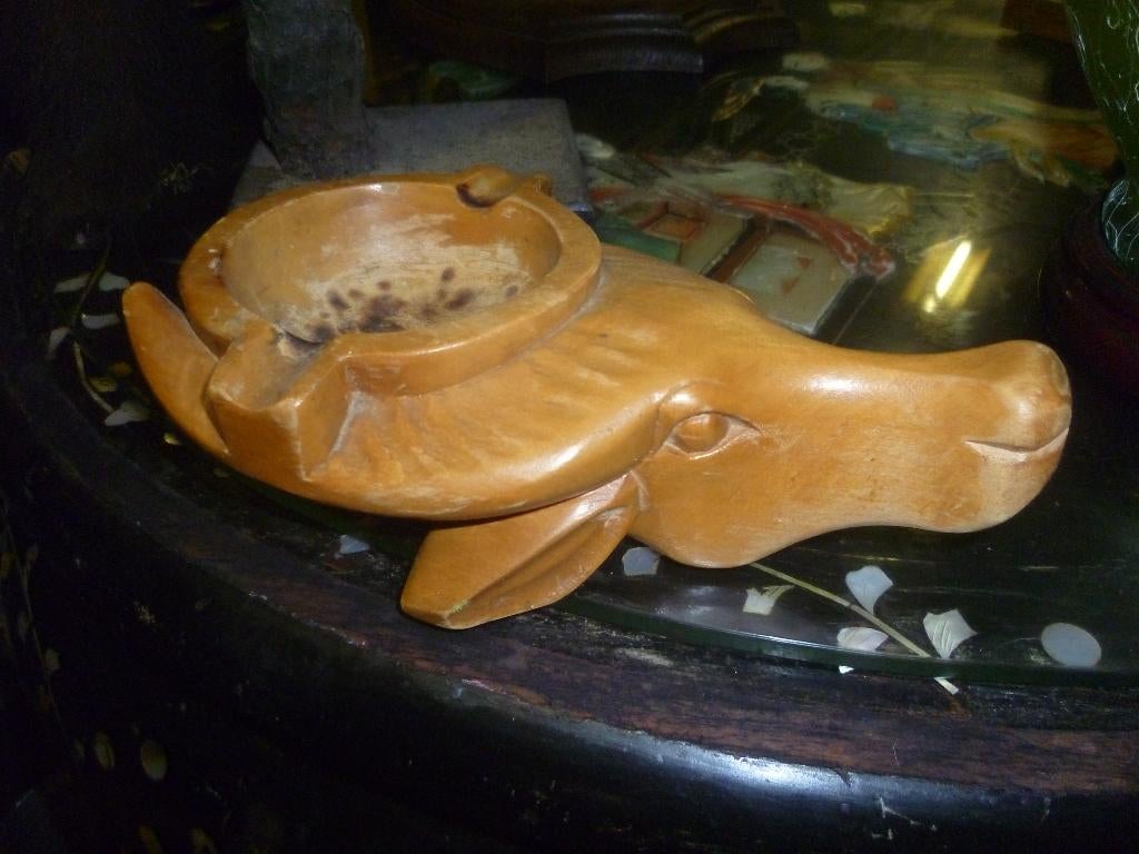 HOUTEN ASBAK, Ophalen