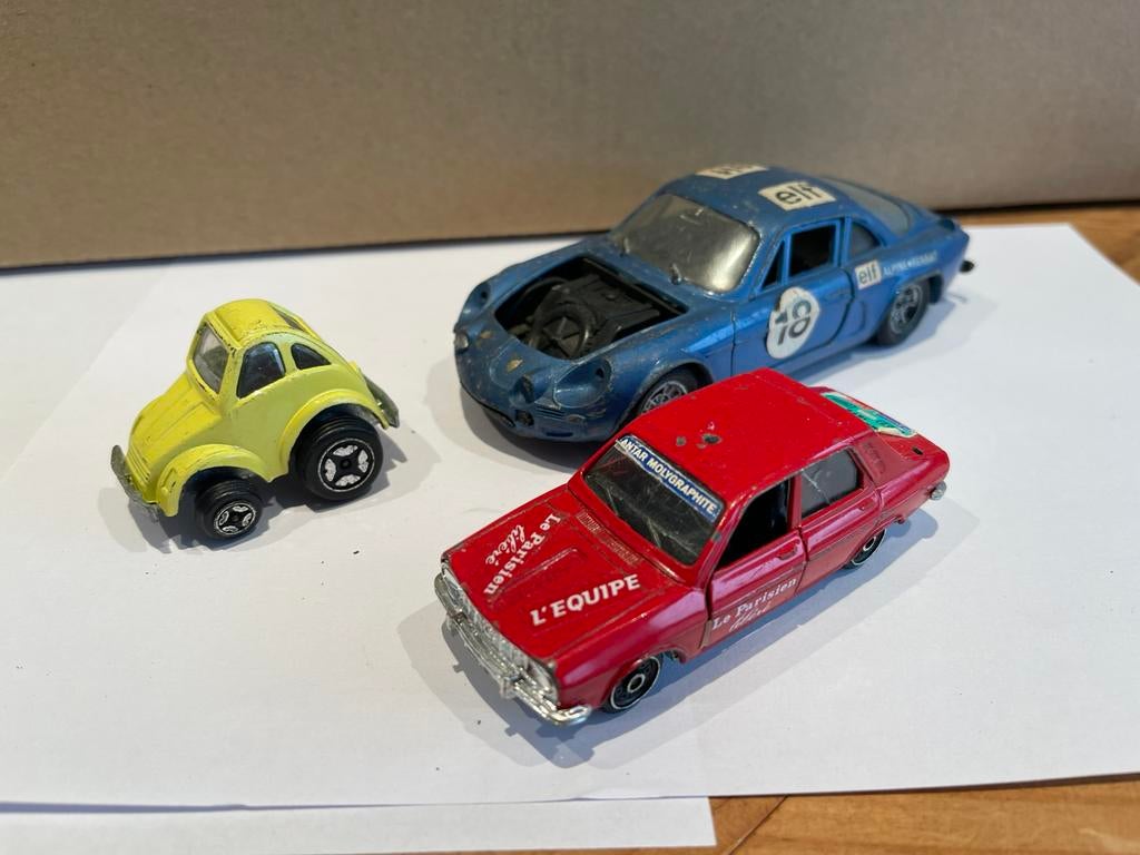 Polistil lot 3 stuks renault alpine citroen, Enlèvement ou Envoi, Comme neuf