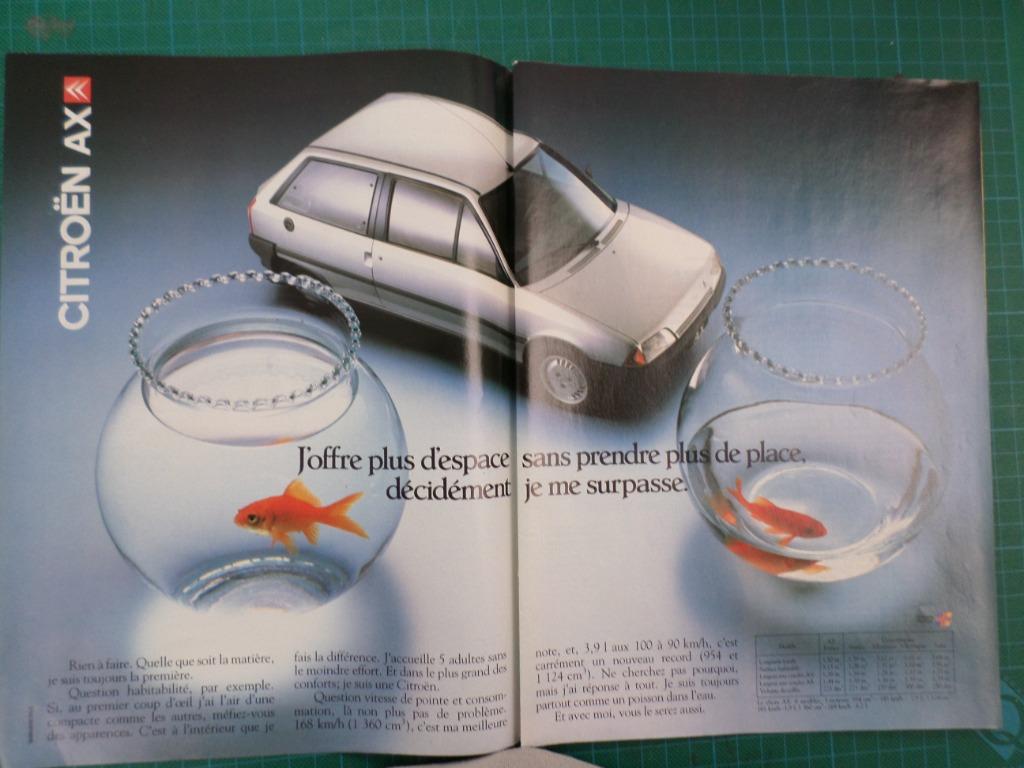 Citroen AX - publicité papier - 1988, Enlèvement ou Envoi, Utilisé, Autres types