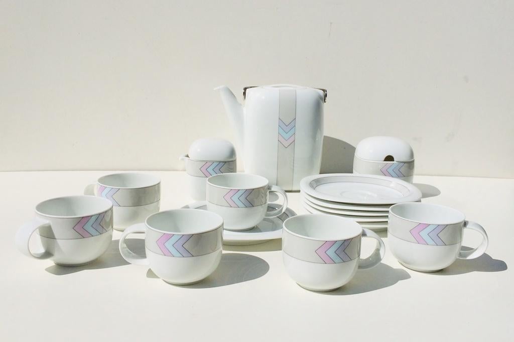 Service à café Suomi Timo Sarpaneva - Rosenthal. Vintage 80s, Enlèvement ou Envoi, Comme neuf, Porcelaine, Uni