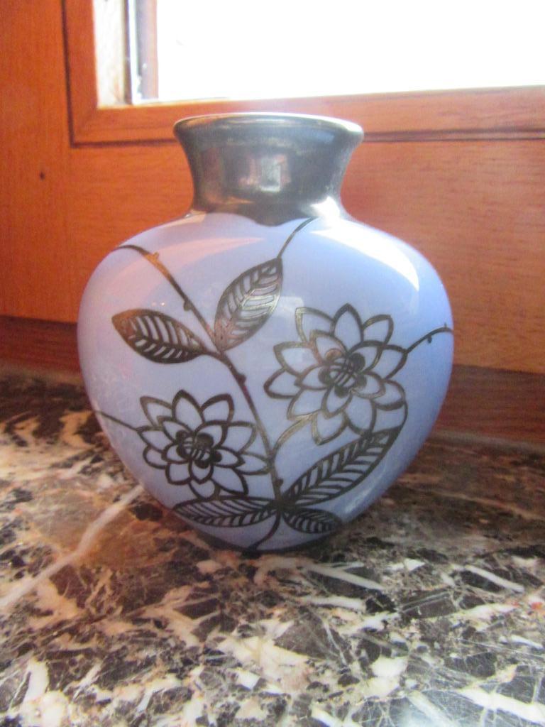 petit vase tons bleus H & C SELB Bavaria Germany 977, Enlèvement