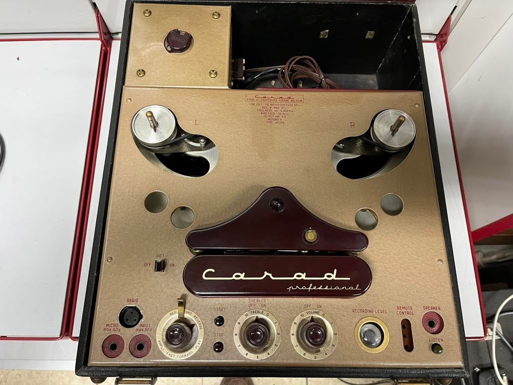 Magnétophone à bandes CARAD R62-PA vintage 1958/1962, Enlèvement, Magnétophone