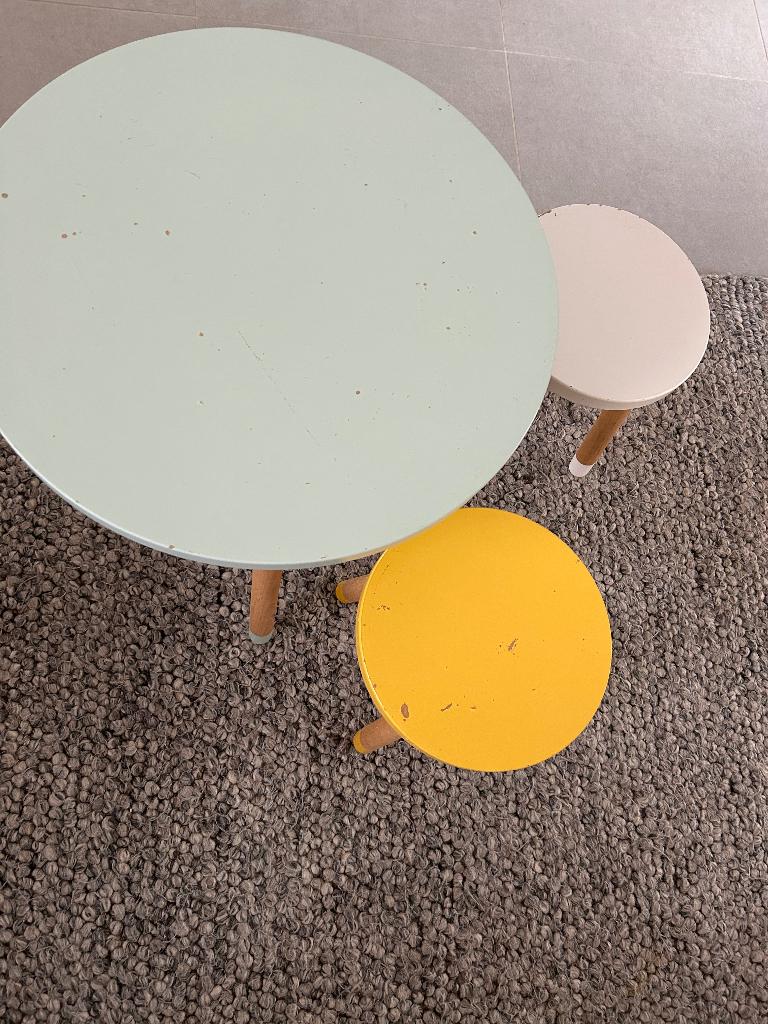 Table Flexa et deux tabourets, Enlèvement, Utilisé, Table(s) et Chaise(s)