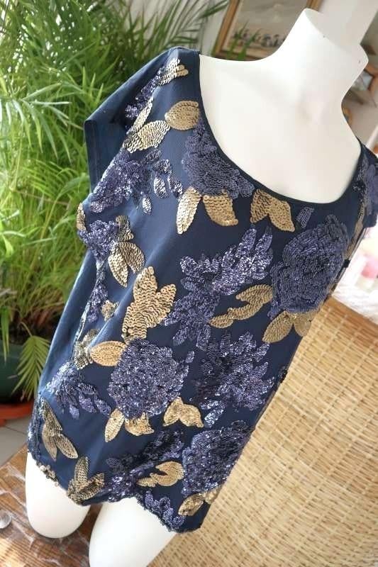 gedetailleerd fijn bloem blouse, Taille 42/44 (L), Enlèvement ou Envoi, Autres couleurs, Comme neuf