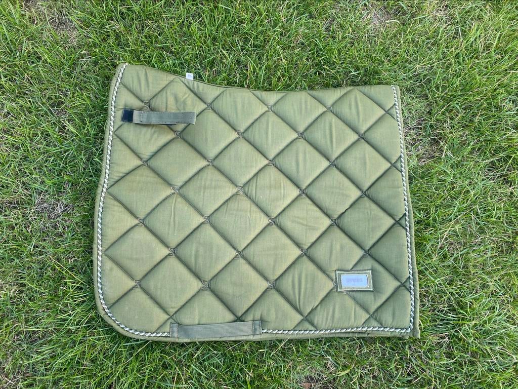 Housse et tapis de selle Showtime verts, Enlèvement, Comme neuf