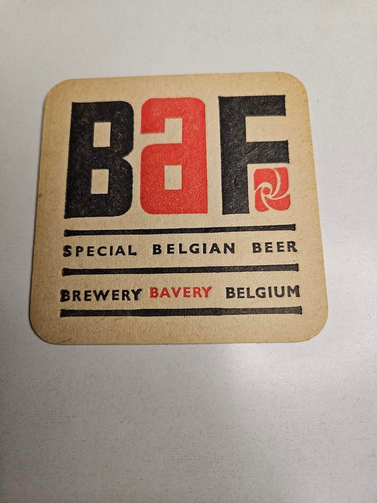 Oud bierviltje BAF Bavery, Verzamelen, Biermerken, Ophalen of Verzenden