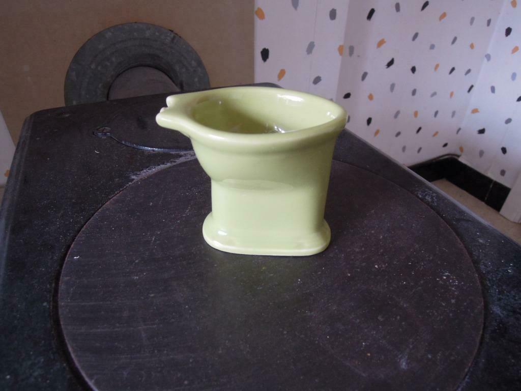 keramiek WC-potje steen groen Hoogte 8cm - L10cm x B7cm, Enlèvement ou Envoi, Comme neuf, Pierre, Toilettes