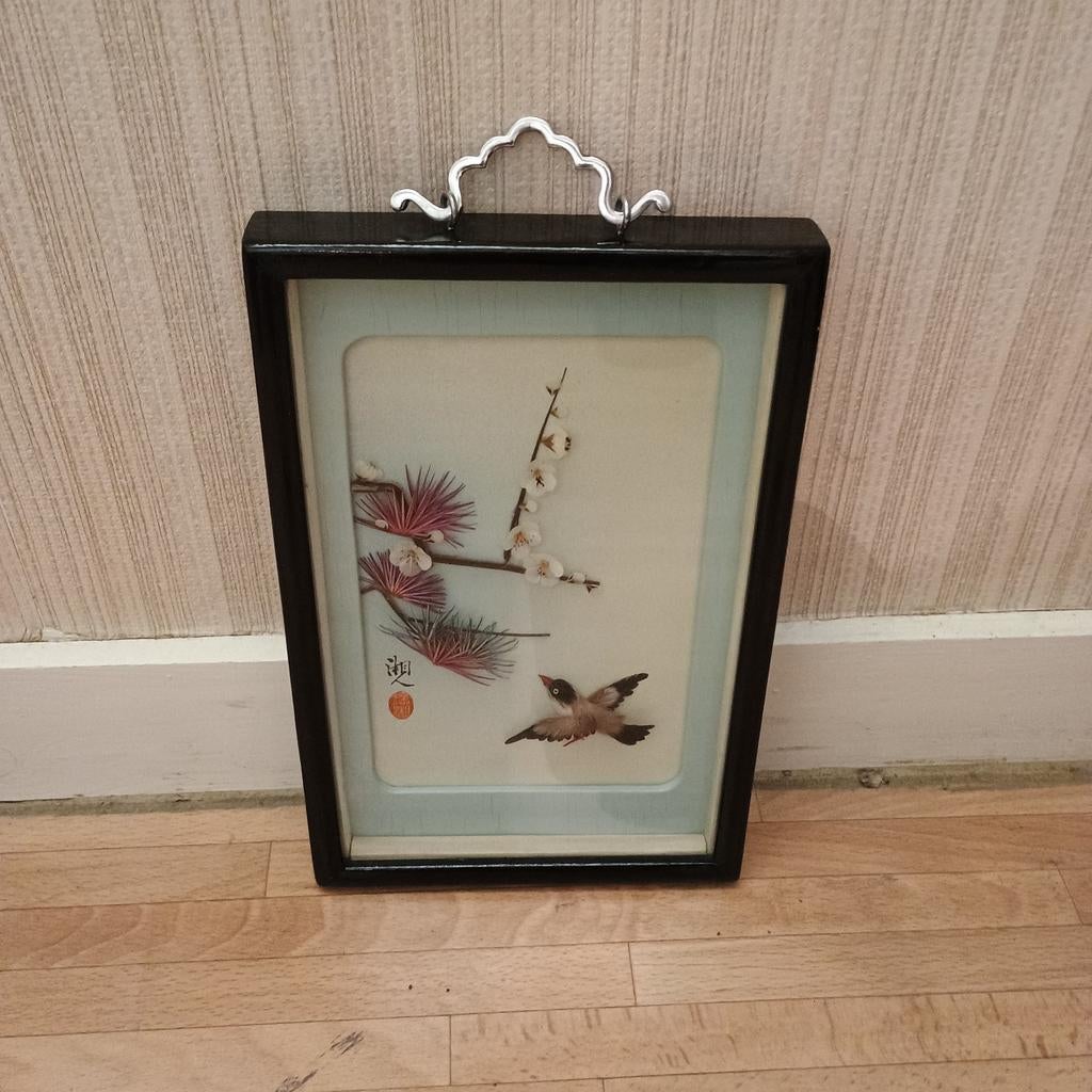 Kader met vogel in chinese stijl, Huis en Inrichting, Ophalen, Zo goed als nieuw