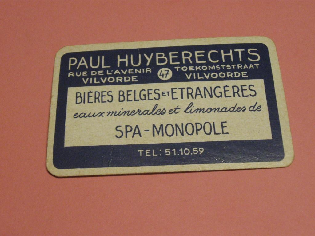 Oude speelkaart Belgisch bier (75), Enlèvement ou Envoi, Comme neuf, Carte(s) à jouer