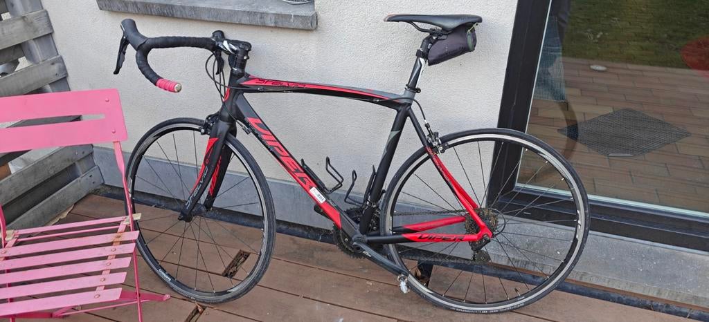 Vélo de route Viper Stelvio 105 Compact Noir Rouge, Enlèvement