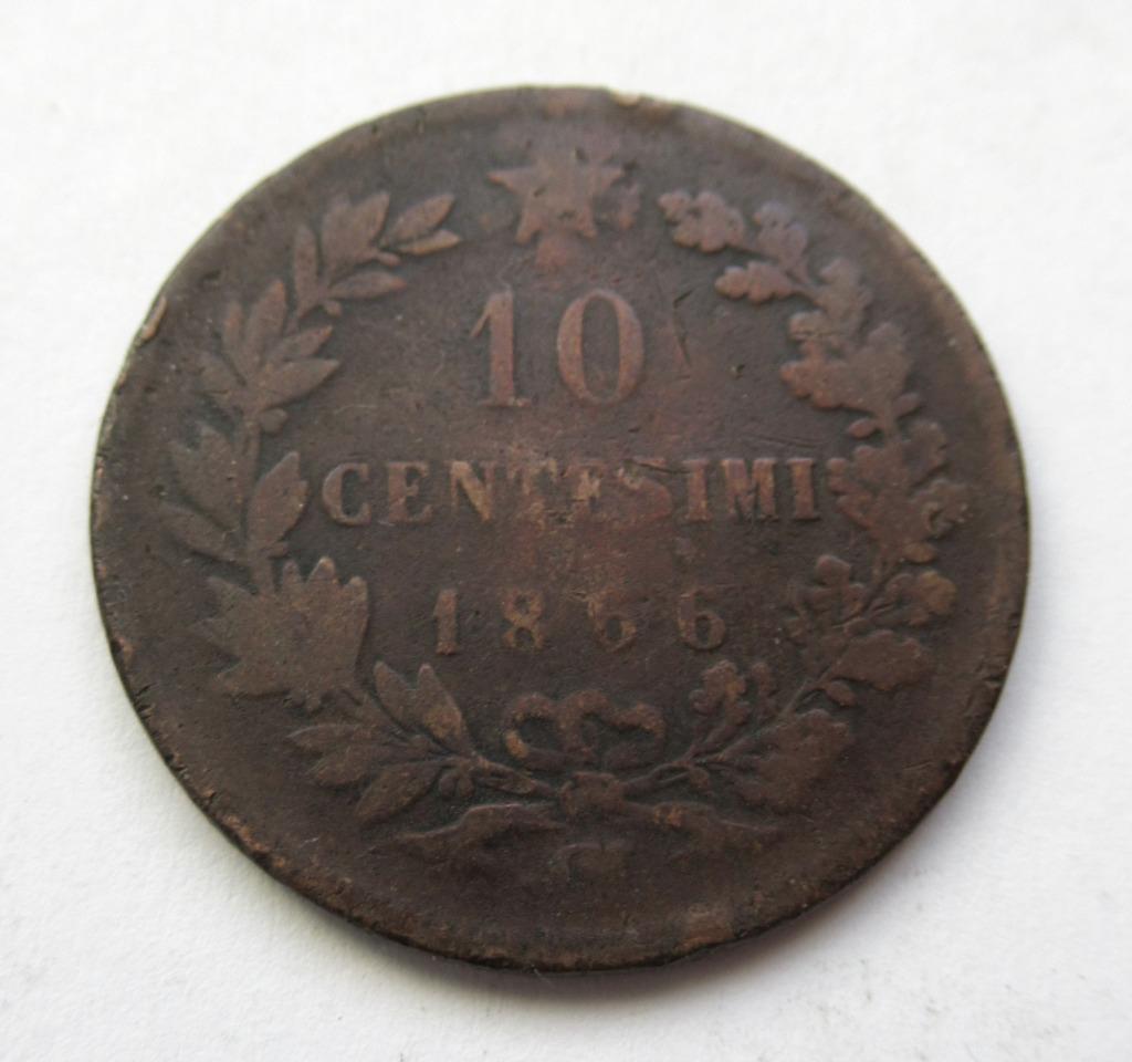 Italië 10 centesimi 1866, Verzenden, Italië