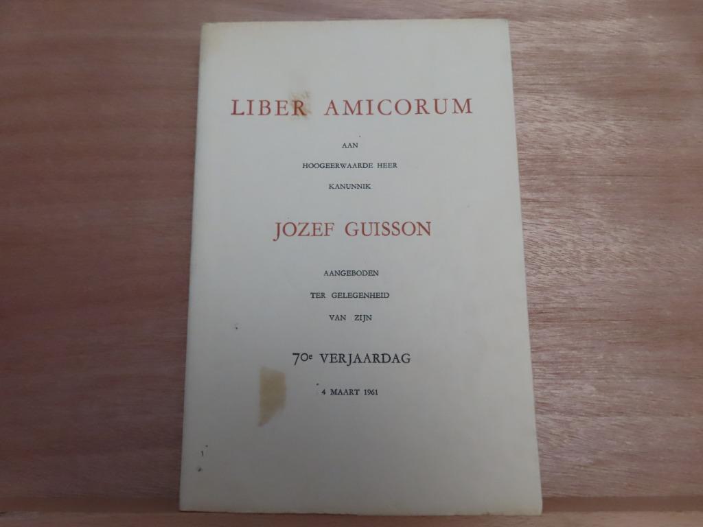 Liber Amicorum Jozef Guisson (met extra document), Livres, Religion & Théologie, Utilisé, Christianisme | Catholique, Autres religions