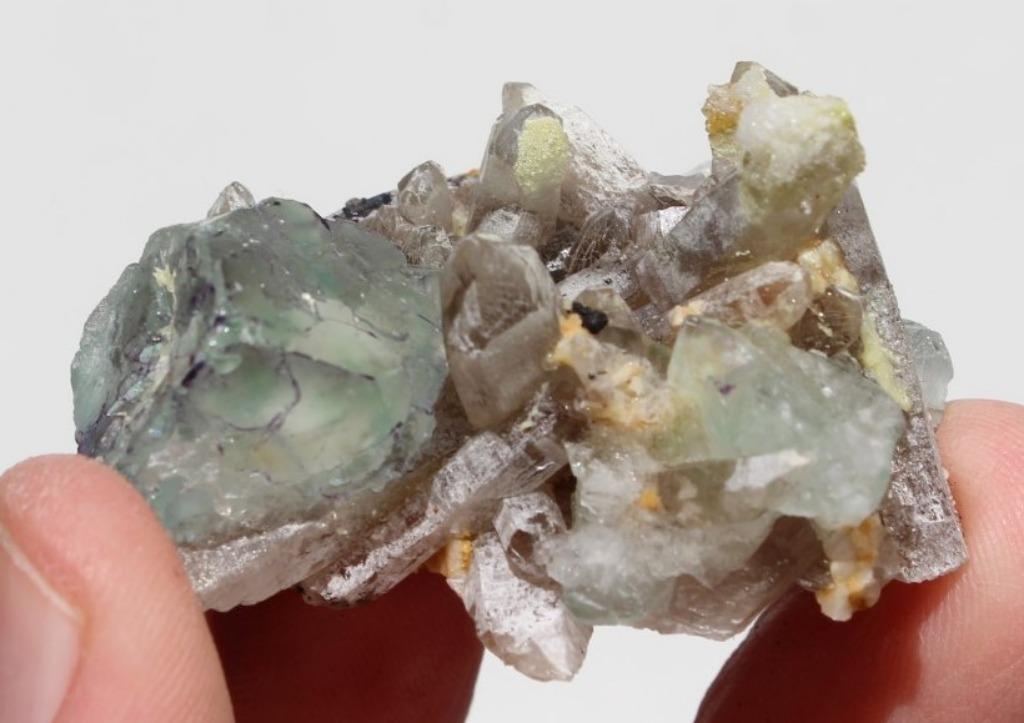 FLUORITE, QUARTZ et HYALITE d'Erongo en NAMIBIE, Enlèvement ou Envoi, Minéral
