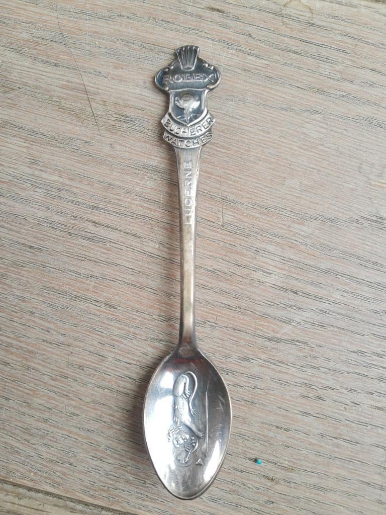 Cuillère 'Rolex' Lucerne + mot 'montres' en sus, Enlèvement ou Envoi
