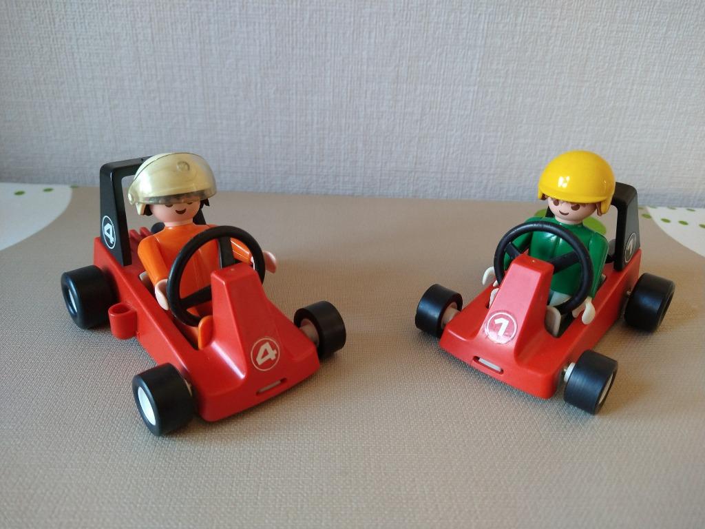 Vintage: Playmobil 2 racewagentjes met popjes, Kinderen en Baby's, Speelgoed | Playmobil, Ophalen