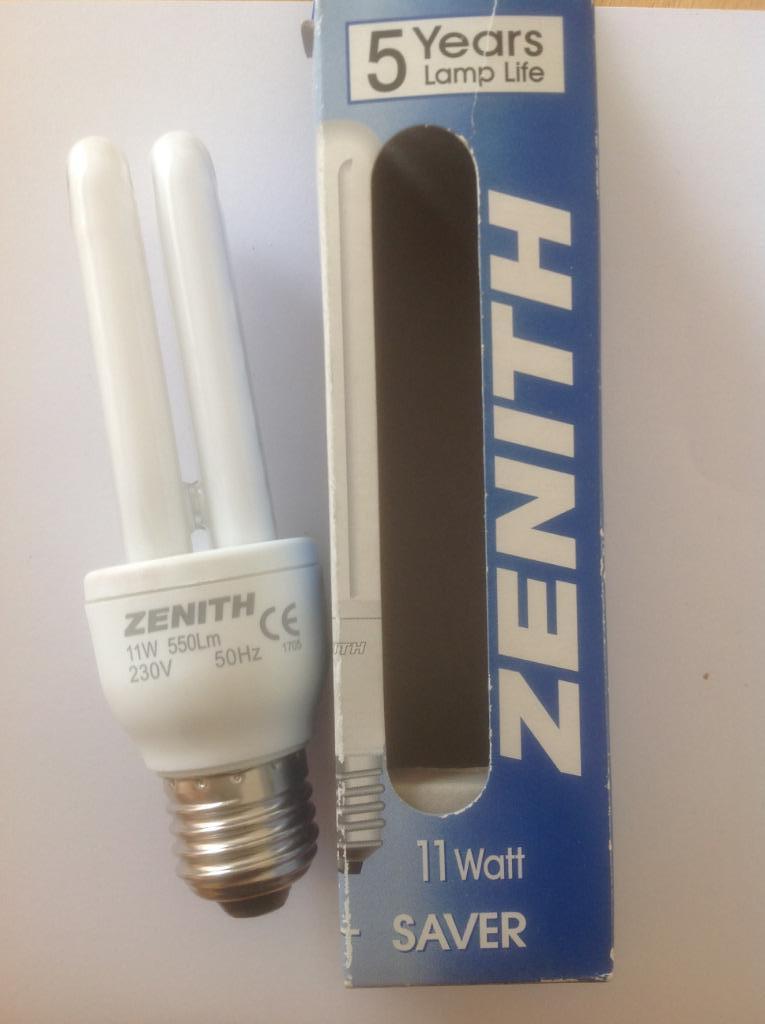 E27 spaarlamp 11W lamp, Minder dan 30 watt, Nieuw, Spaarlamp, CFL