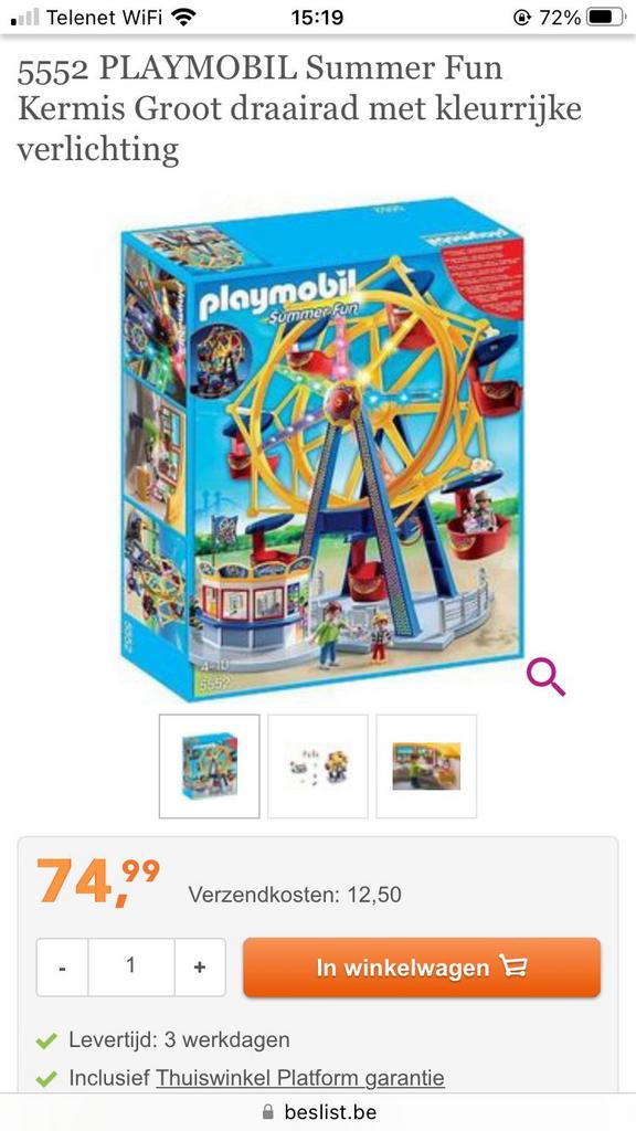 Playmobiel kermis, Ophalen, Zo goed als nieuw