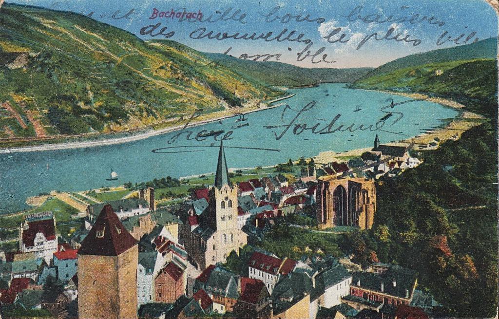 1921 - ALLEMAGNE - Bacharach + POSTE MILITAIRE BELGE, Envoi, 1920 à 1940, Affranchie, Allemagne