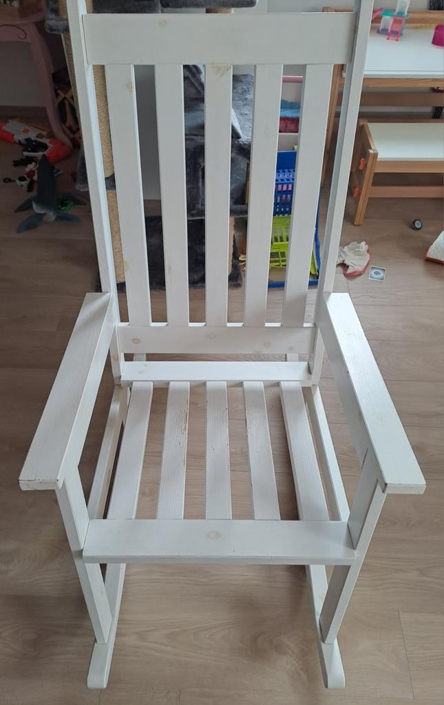 Fauteuil à bascule en bois massif, Enfants & Bébés, Chambre d'enfant | Tables & Chaises, Comme neuf, Enlèvement