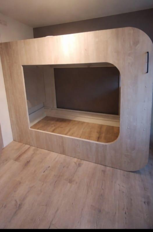 Lit mezzanine, Ophalen, Zo goed als nieuw, Hoogslaper