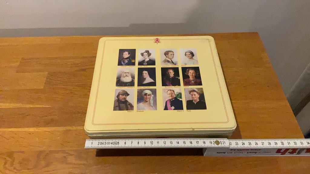 Blik met opdruk: KONINGSHUIS - MERK: DELACRE, Ophalen of Verzenden, Gebruikt