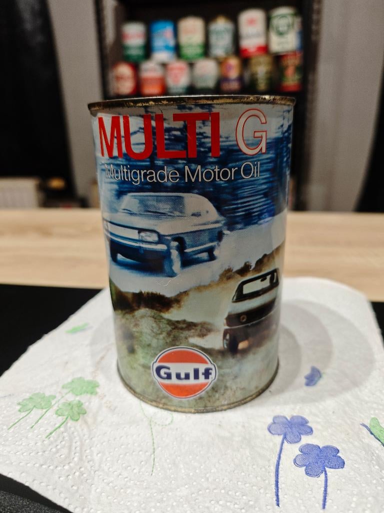 Bidon d’huile olieblik olie blik oil can vintage, Enlèvement ou Envoi, Utilisé, Emballage