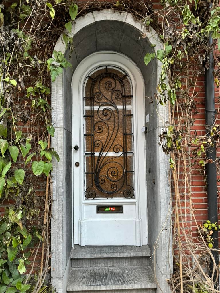 Art deco vintage deur, Doe-het-zelf en Bouw, Deuren en Vliegenramen, Ophalen, Gebruikt, Hout, Buitendeur