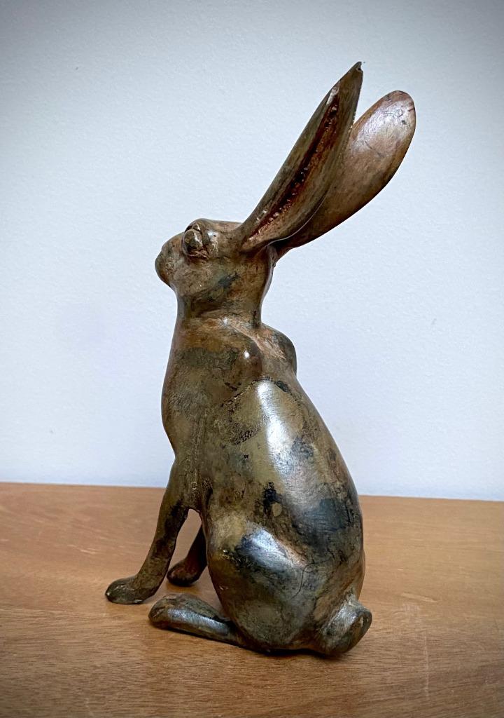 Konijn  Konijn in brons Art Deco jaar 1940 gesigneerd Chenet, Antiek en Kunst, Ophalen of Verzenden, Brons