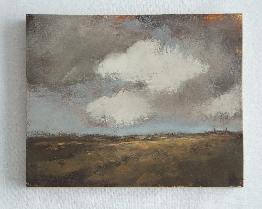Schilderijtje van Landschap - Olieverf, Ophalen of Verzenden