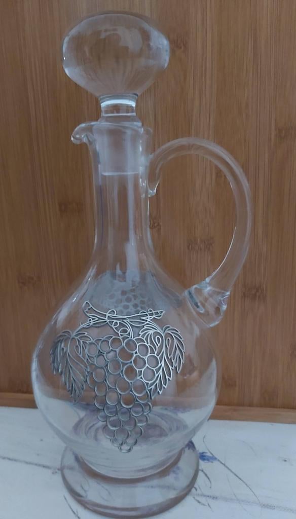 Carafe decor en étain,anse,bouchon, Antiquités & Art, Enlèvement