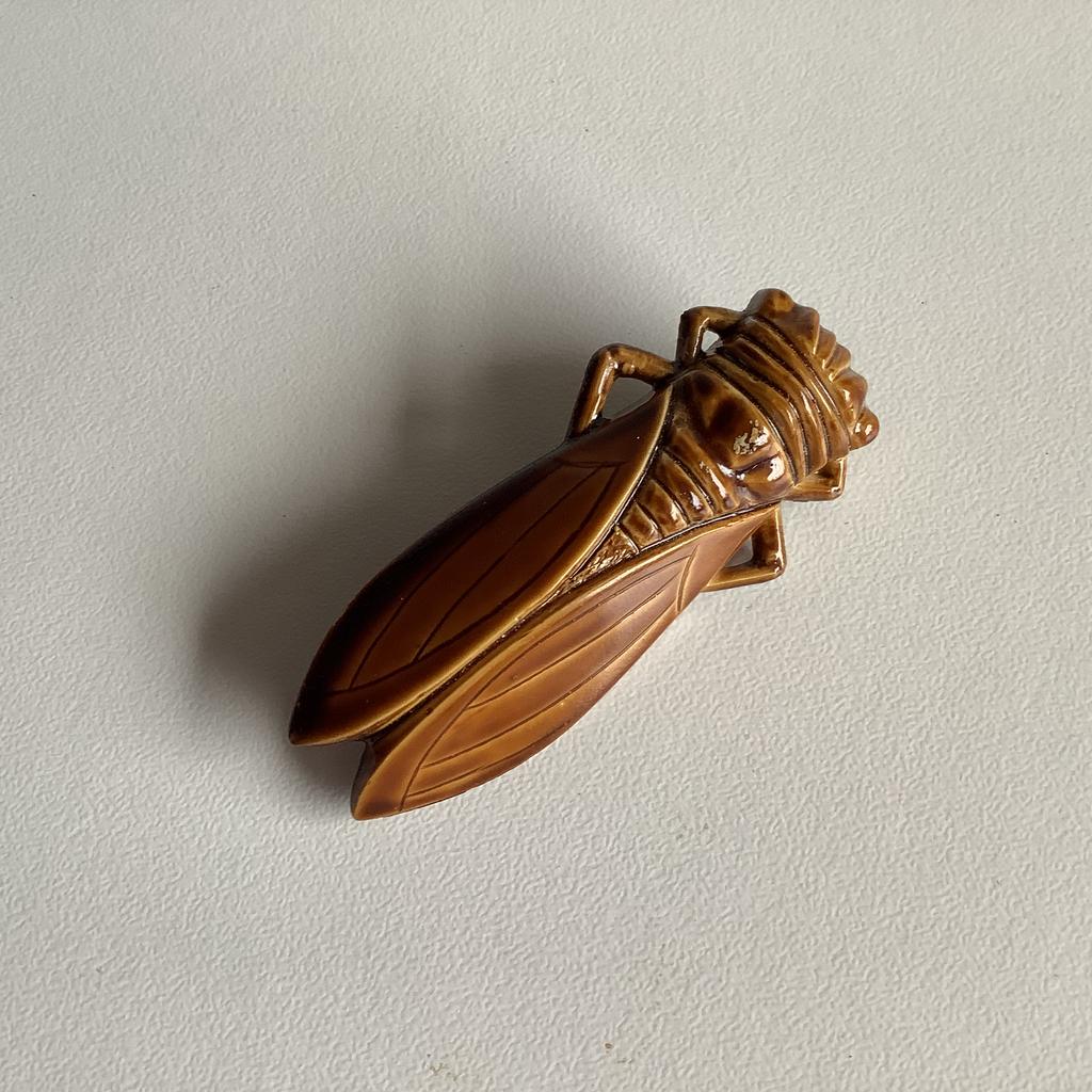 Broche cigale art déco en celluloïd, Enlèvement ou Envoi, Comme neuf, Autres matériaux