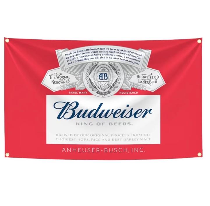 Grote vlaggen Budweiser (150x90cm), Ophalen of Verzenden, Nieuw