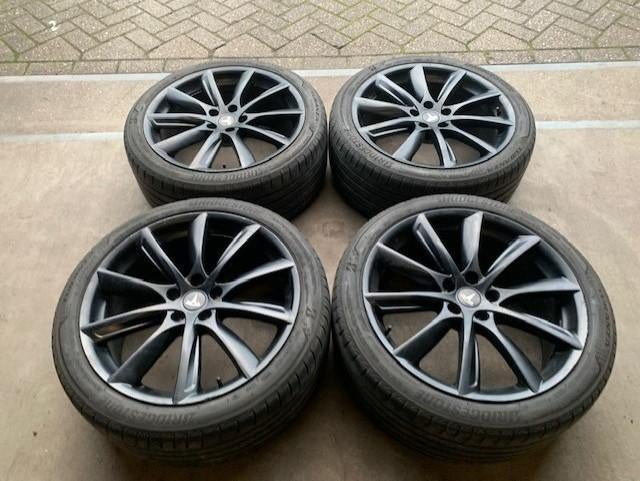 TESLA MODEL Y 3 "TURBINE" VELGEN + BANDEN 255 40 R20 + BLE, Enlèvement ou Envoi, Utilisé, Autres marques automobiles