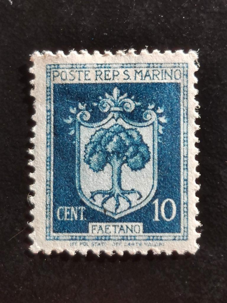 San Marino 1945 - wapenschild met boom *, Ophalen of Verzenden, Postfris