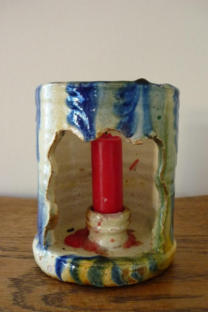 Kaarsenhouder in Vlaams aardewerk, Ophalen of Verzenden