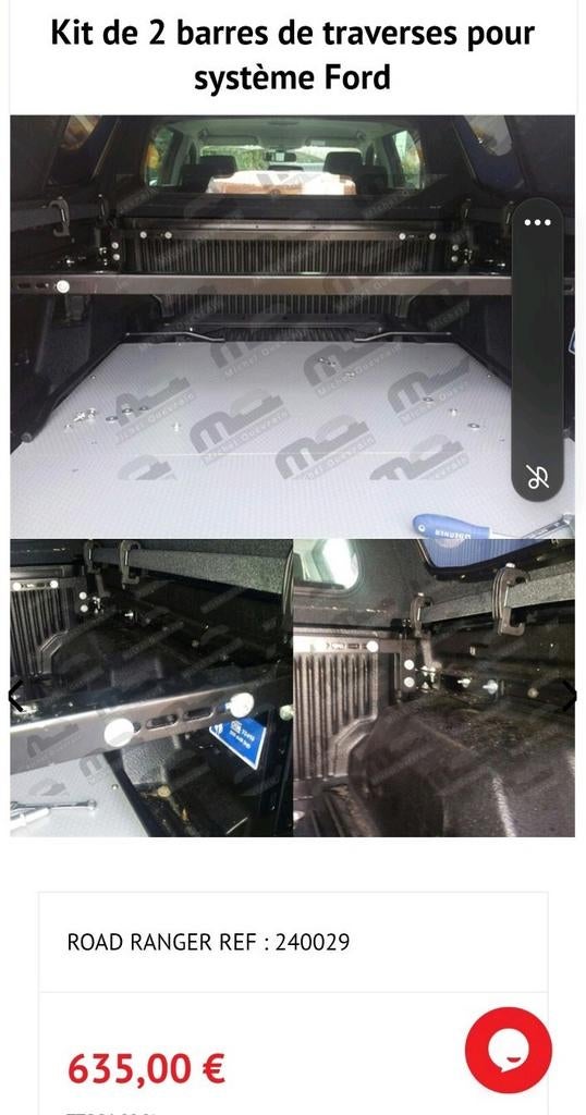 Kit de 2 barres de traverses pour benne Ford ranger, Autos, Ford, Particulier
