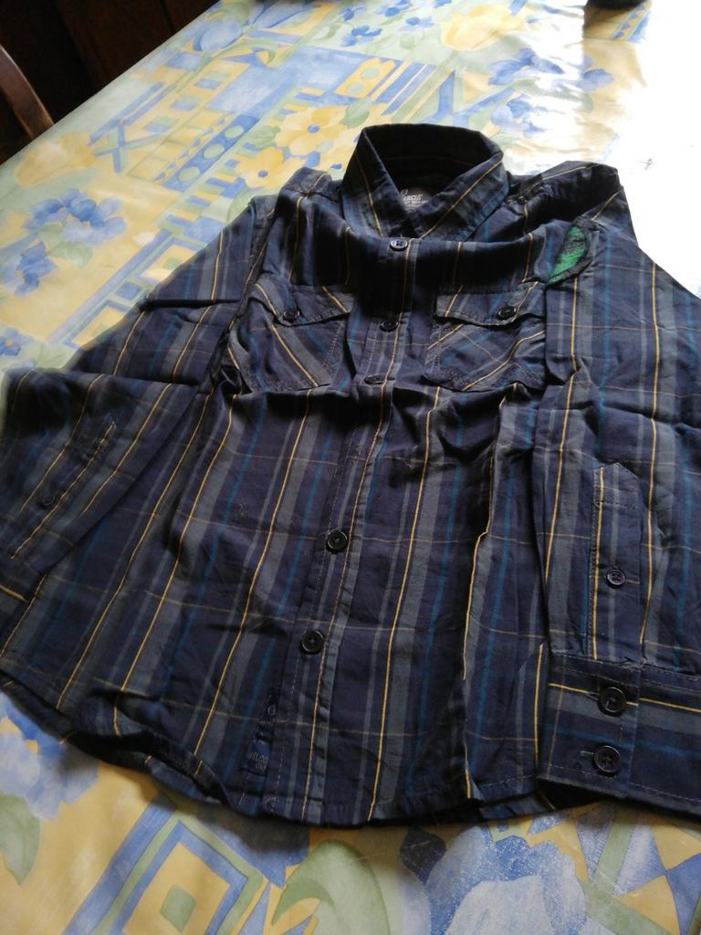 Chemise garçon Garcia. Bleu et vert. Taille 8-9ans. Neuve., Enlèvement ou Envoi, Comme neuf, Garçon