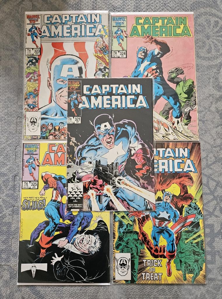 Captain America (vol.1) #321 + 323-326 (1986-87), Boeken, Eén comic, Ophalen of Verzenden, Gelezen