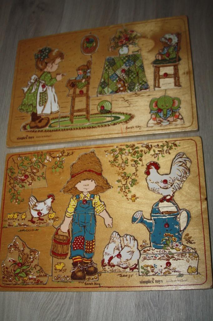 2x Oude Sarah Kay noppenpuzzels , Simplex toys, Enlèvement ou Envoi, Autres types