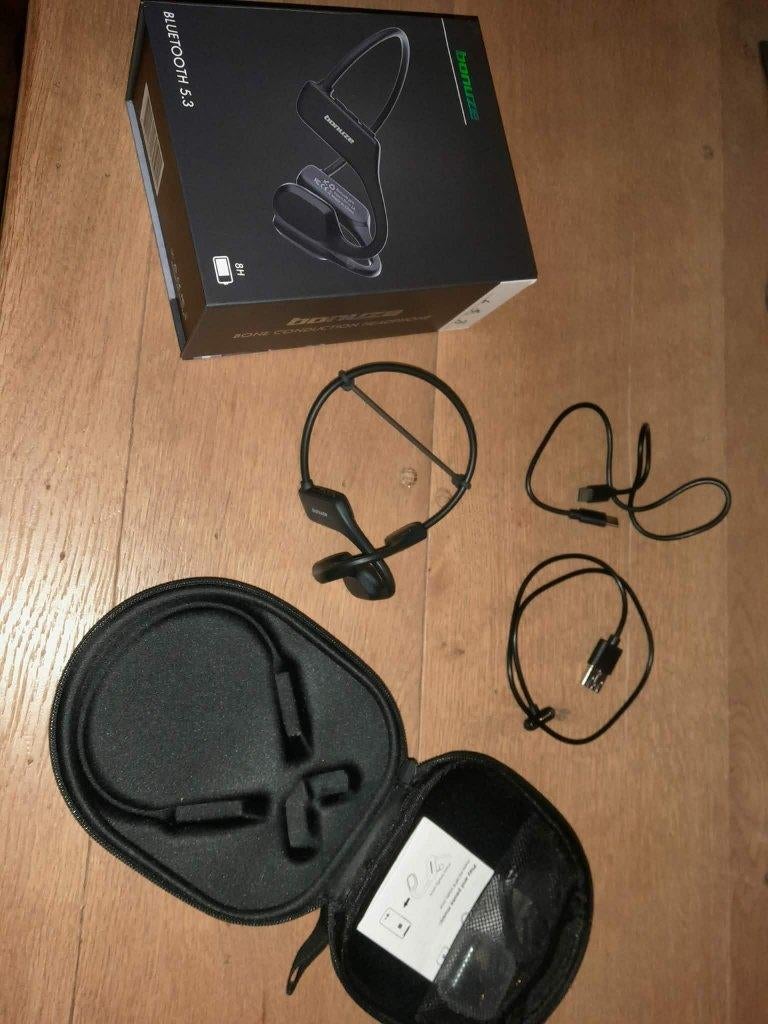 Bonuze bone conduction headphone - Muziek tijdens sporten, TV, Hi-fi & Vidéo, Casques audio, Comme neuf, Autres marques, Sans fil