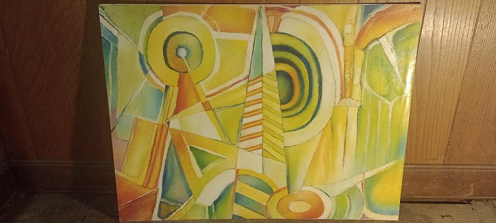 Peinture mixte signée Serge Montegnies, 73x55, n578, Antiquités & Art, Art | Peinture | Moderne, Enlèvement, Pastel, Abstrait