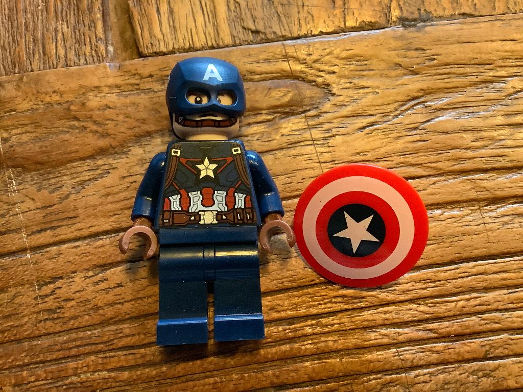 Lego figuur sh0736 Captain America  / F4, Ophalen of Verzenden, Zo goed als nieuw, Losse stenen, Lego