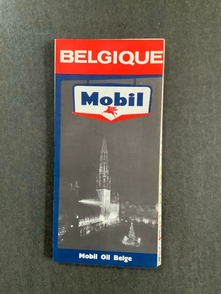 carte routière Belgique Luxembourg Mobil Oil Belge, Enlèvement ou Envoi, Belgique
