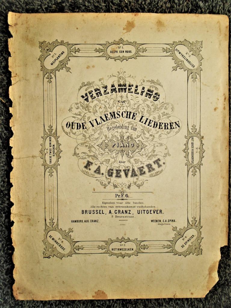 [1856] - "Gelyk een' Roos", 2-stemmig + oefenblad (ned./fr.), Muziek en Instrumenten, Zang, Gebruikt, Overige soorten, Ophalen of Verzenden